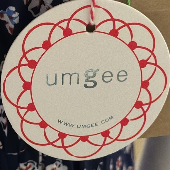 UMGEE floral red white and blue  Lennon mixed border  Maxi dress - Picture 10 of 13